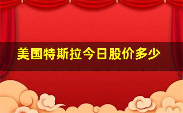 美国特斯拉今日股价多少