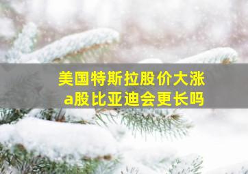 美国特斯拉股价大涨a股比亚迪会更长吗