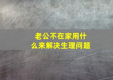 老公不在家用什么来解决生理问题