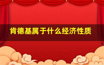 肯德基属于什么经济性质