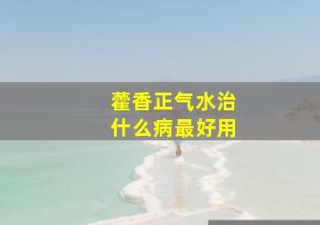 藿香正气水治什么病最好用