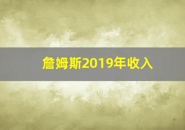 詹姆斯2019年收入