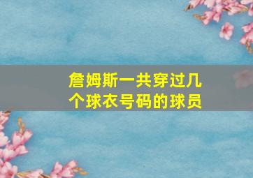 詹姆斯一共穿过几个球衣号码的球员