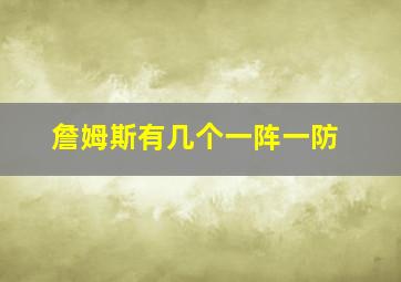 詹姆斯有几个一阵一防