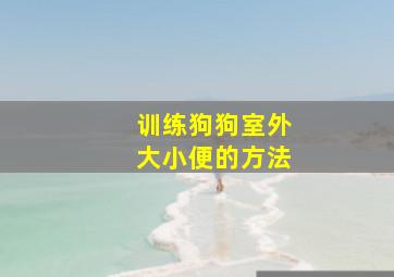 训练狗狗室外大小便的方法