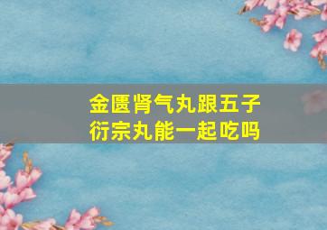 金匮肾气丸跟五子衍宗丸能一起吃吗