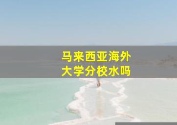 马来西亚海外大学分校水吗