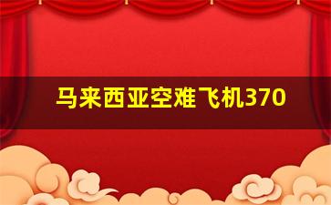 马来西亚空难飞机370