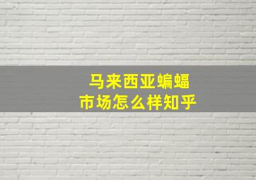 马来西亚蝙蝠市场怎么样知乎