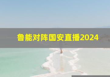 鲁能对阵国安直播2024