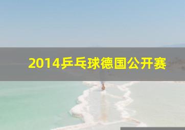 2014乒乓球德国公开赛