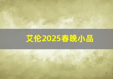 艾伦2025春晚小品